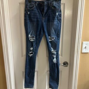 Distressed Blue Women's Jeans